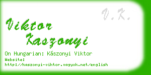 viktor kaszonyi business card